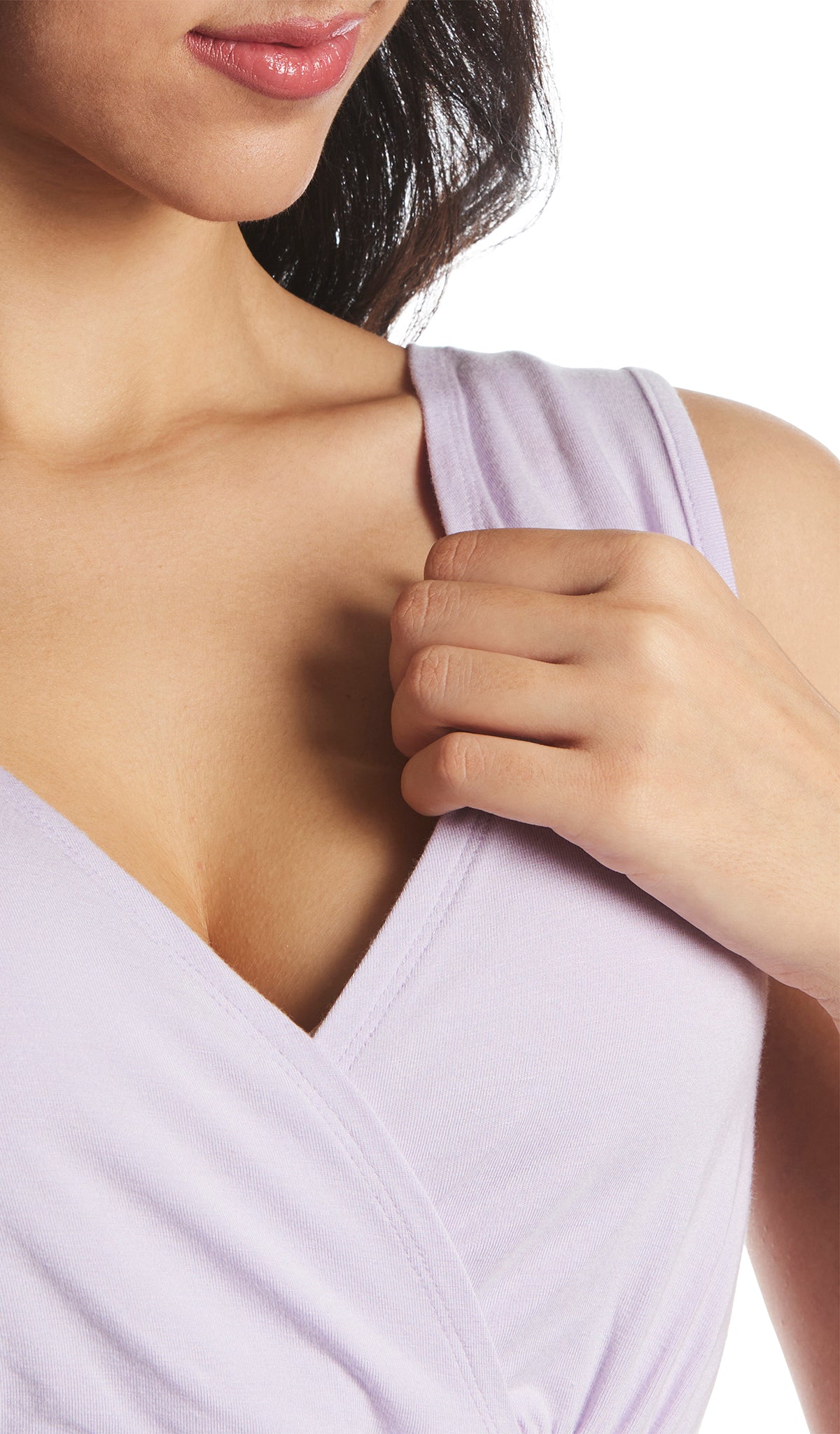 Poppy Analise 3-Piece Set, detailed shot of nursing access for tank top.