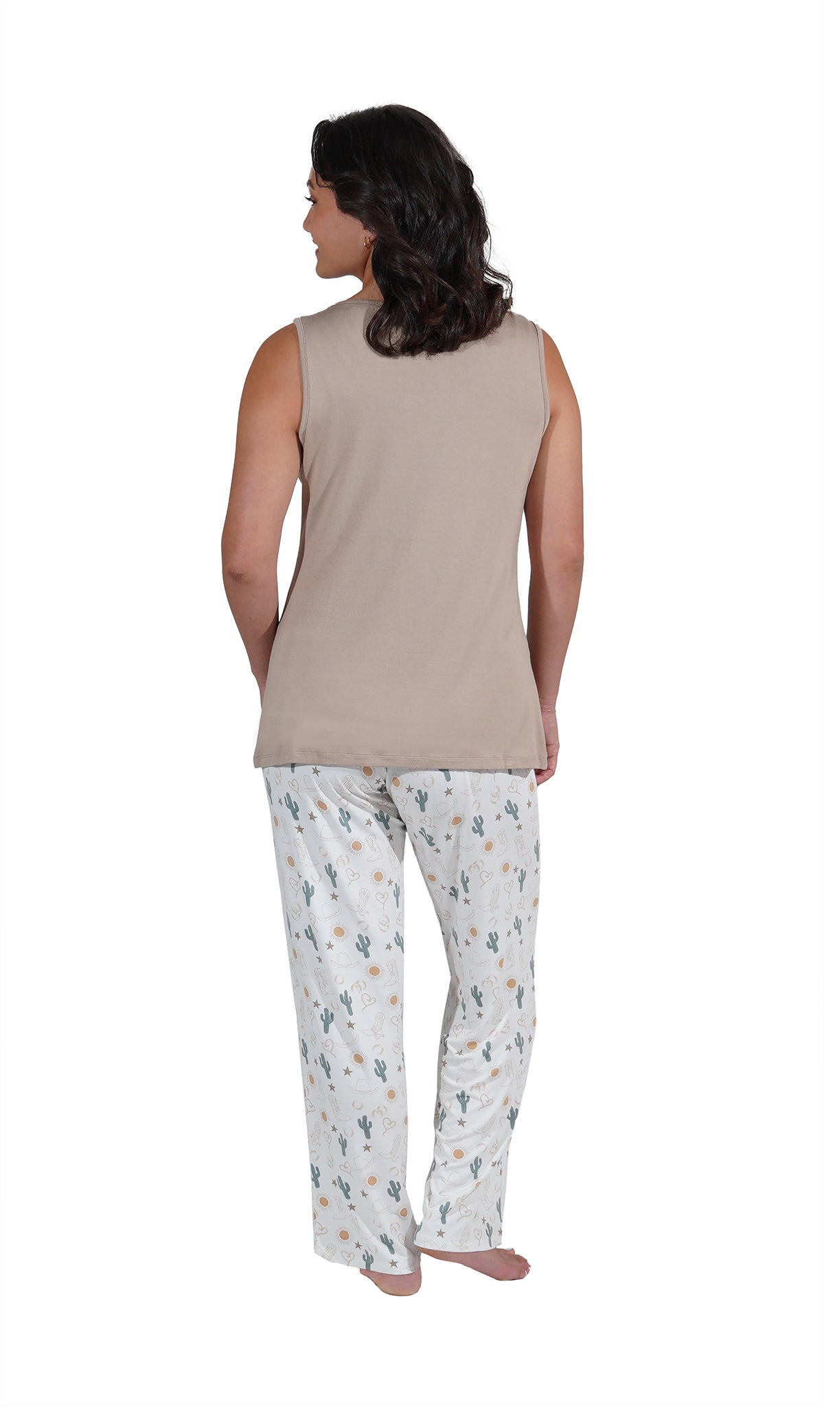 Rodeo Analise 5-Piece Set, back shot of woman wearing tank top and pant.