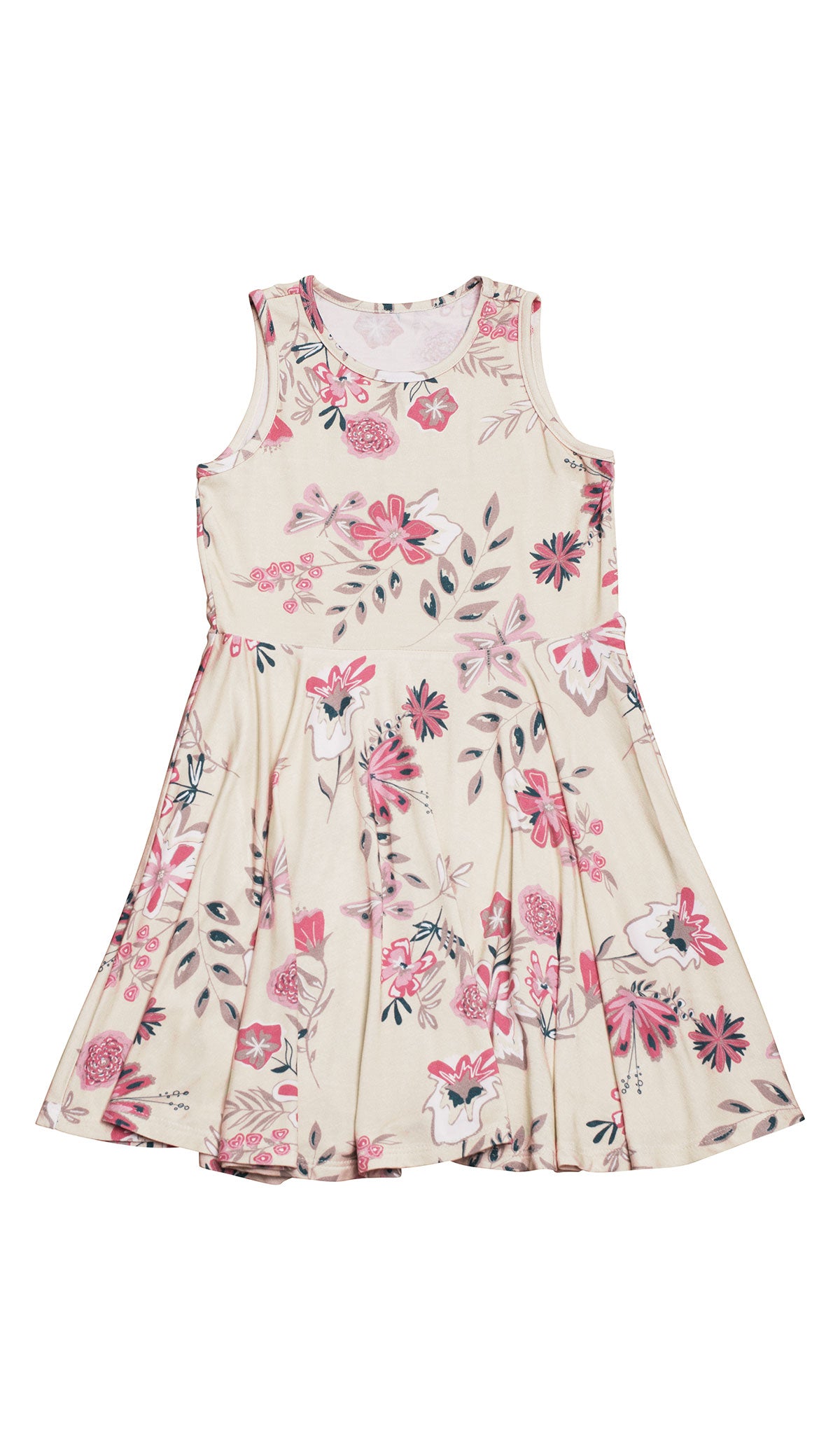 Wild Flower Lucia Kids Twirly Dress. Tank dress with twirly skirt.